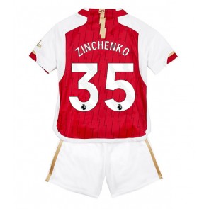 Arsenal Oleksandr Zinchenko #35 Dětské Domácí dres komplet 2023-24 Krátký Rukáv (+ trenýrky)